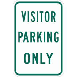Visitor Parking only sign