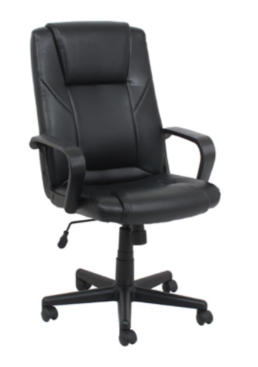 Dana High-Back Task Chair Black Embossed Loop Arms