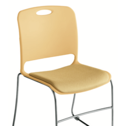 Piper Stacker Upholstered Seat & Poly Back