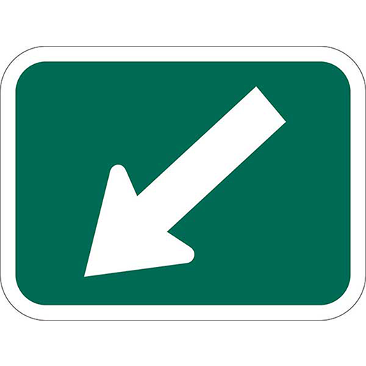 DIRECT ARROW 45 DEG DOWN LEFT