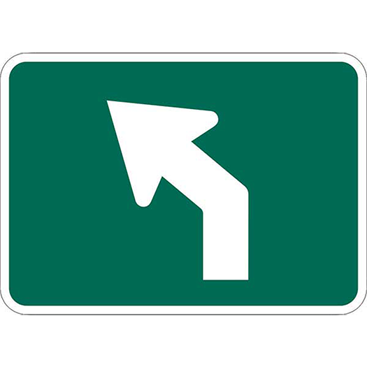 ADV TURN ARROW 45 DEG LEFT