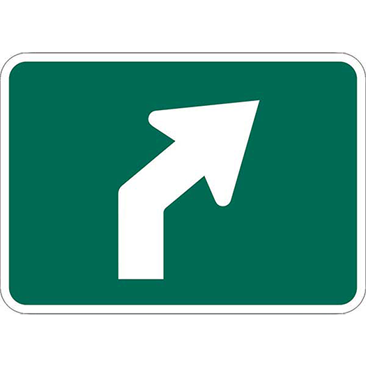 ADV TURN ARROW 45 DEG RGHT