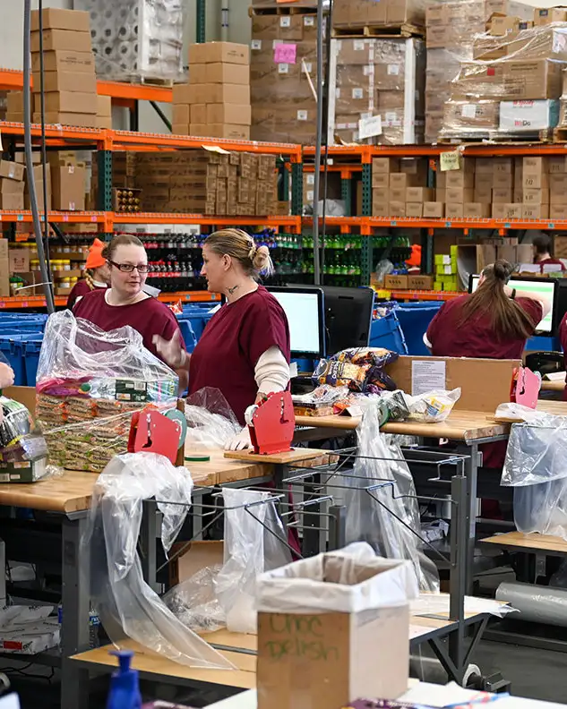 Incarcerated individuals working at commissary services