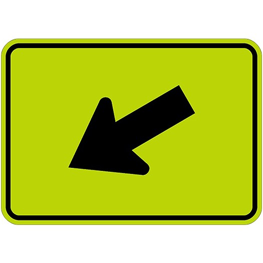 DIAGONAL DOWNWARD ARROW LEFT 21X15
