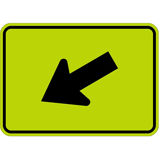 DIAGONAL DOWNWARD ARROW LEFT 21X15