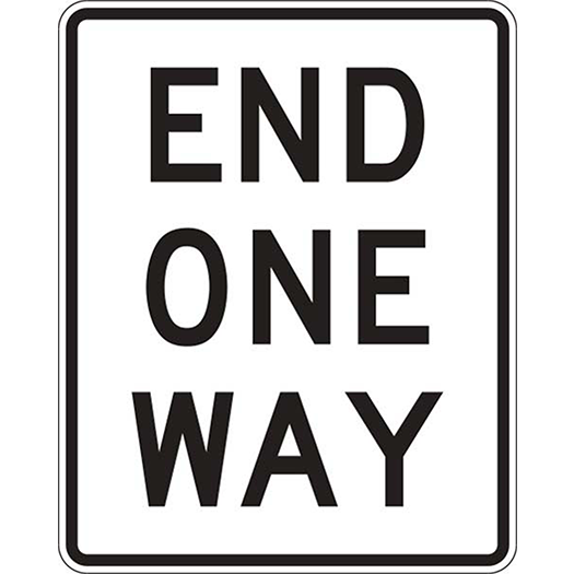 END ONE WAY