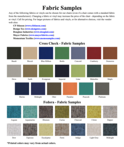 Fabric samples