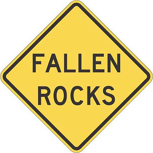 Fallen Rocks Sign Meaning