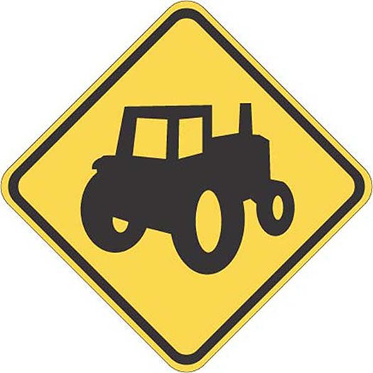 Farm-vehicle-with-cab-symbol-sign