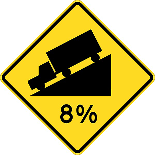 HILL SYMBOL (#) % GRADE