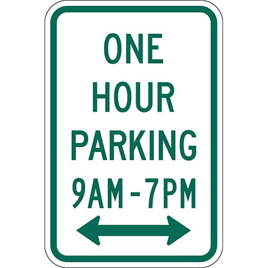(#) HOUR PARKING (TIMES) 12X18