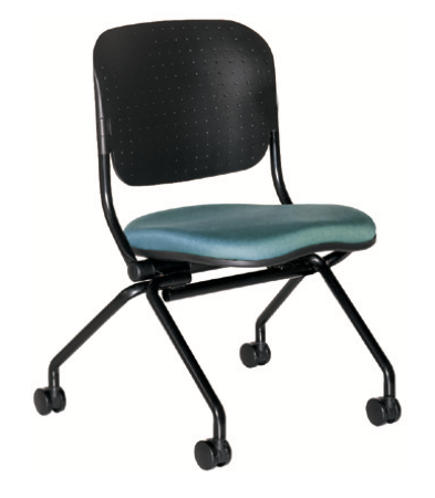 Navigator “On The Go” Upholstered Seat & Poly Back Armless