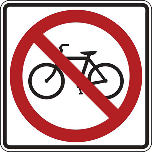 NO BICYCLES SYMBOL