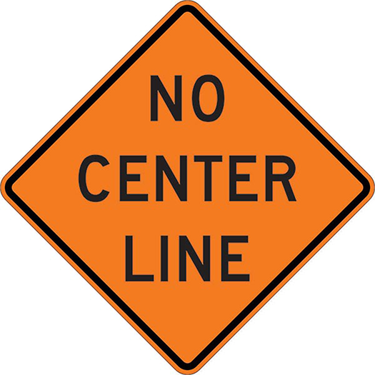 No-center-line-sign