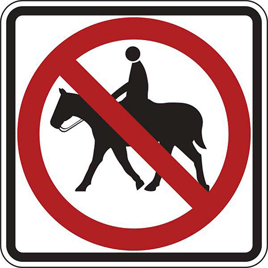 NO EQUESTRIAN SYMBOL 24X24