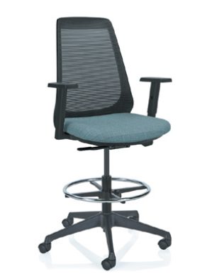 Occupy Stool Upholstered Seat & Mesh Back
