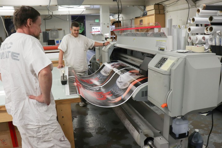 Incarcerated individuals printing large print