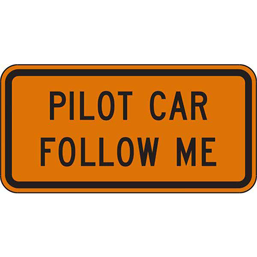 PILOT CAR FOLLOW ME 36X18