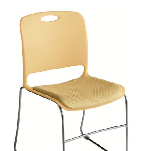 Piper Stacker Upholstered Seat & Poly Back