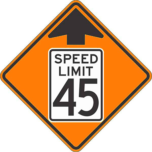 REDUCED SPEED AHEAD SYM (#)