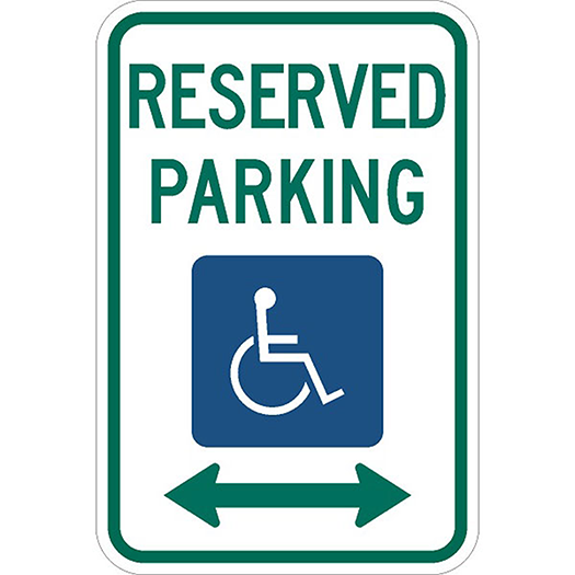 RESERVED PARKING DISABLE SYM 12X18
