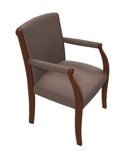 Richmond Guest Chair, Open Arms Non-Tuft