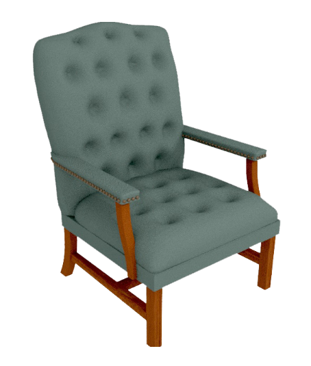 Sheridan High-Back 4-Leg Chair Diamond Tuft