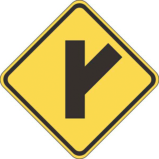 SIDE ROAD OBLIQUE RIGHT SYMBOL