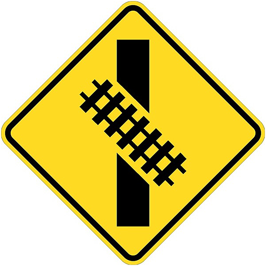 SKEWED CROSSING SYMBOL LEFT 18X18