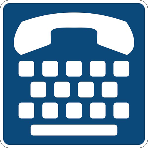 TELECOMMUNICATION DEV FOR THE DEAF SYMBOL