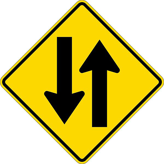 TWO-WAY TRAFFIC SYMBOL